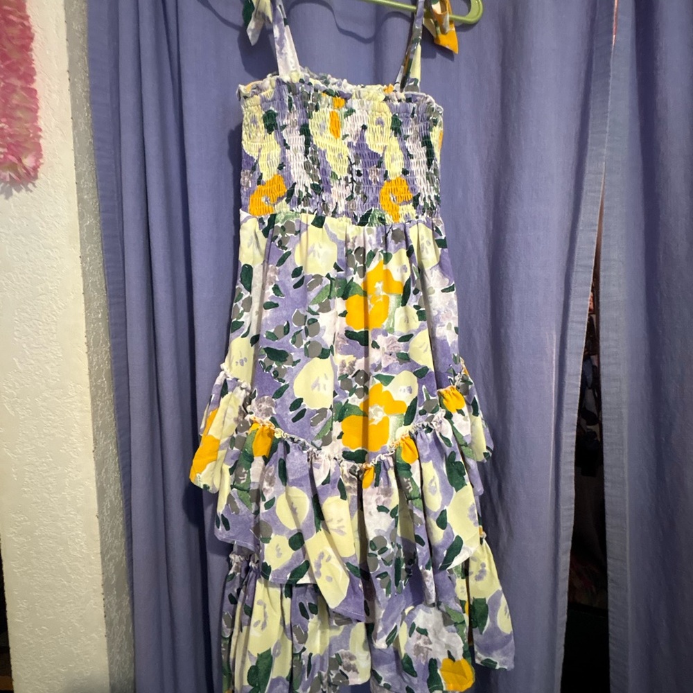 Floral Dress with Ruffle Details